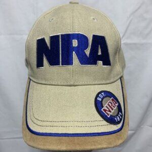 NRA Strapback Hat Sewn On Letters Very Good Shape++ Authentic NRA Gear EST. 1873